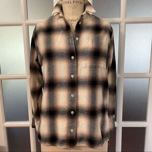 Madewell Women’s Flannel Ex-Boyfriend Robson Plaid Shirt Sz-XXS!